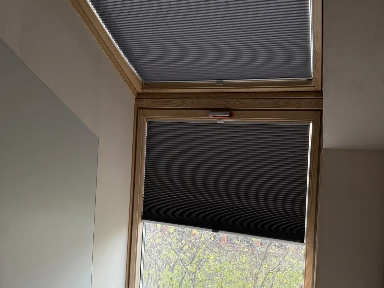 Plisa dachowa, zasłonięcie od góry, realizacja Modern Line